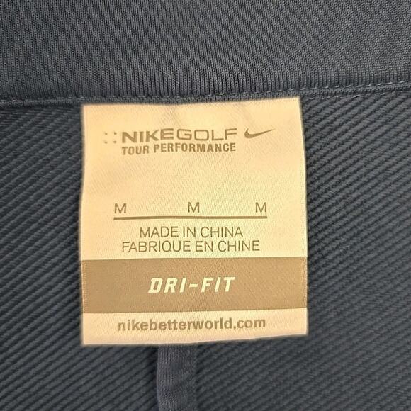 Nike Golf Womens Tour Performance Jacket Sz M Dri-Fit Full Zip Blue Yellow - Picture 6 of 8